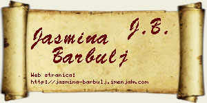 Jasmina Barbulj vizit kartica